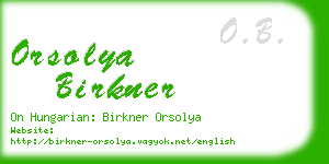 orsolya birkner business card